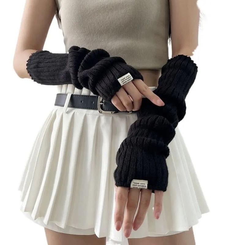 Elegant LaceTrimmed Knitted Arm Warmers Lolita Harajuku Style 12