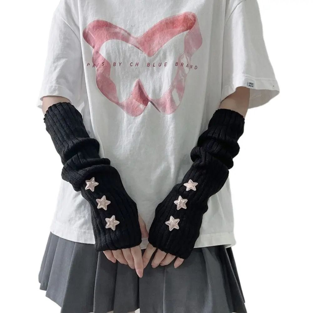 Elegant LaceTrimmed Knitted Arm Warmers Lolita Harajuku Style 8