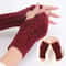 Womens Stylish TwistPattern Hand Warmers Faux Wool Fingerless Gloves 0