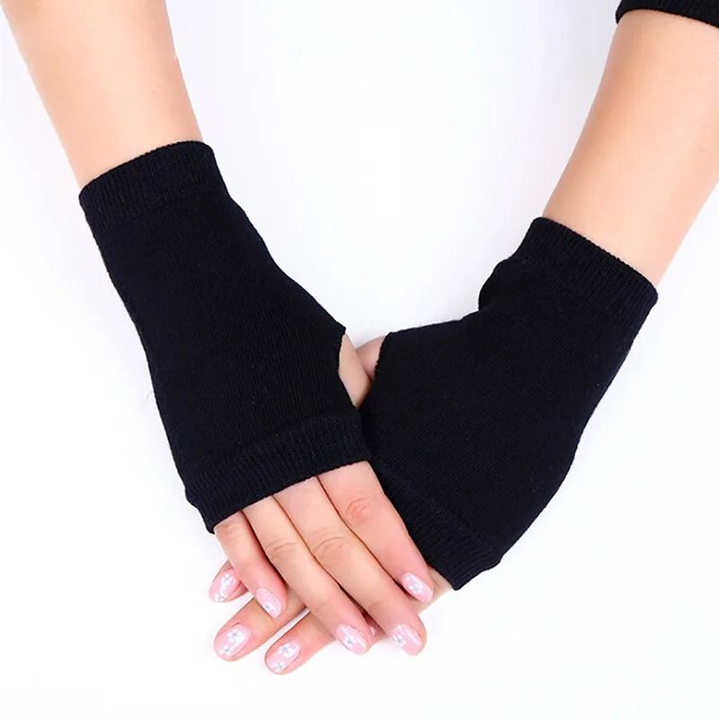 Womens Stylish TwistPattern Hand Warmers Faux Wool Fingerless Gloves 14