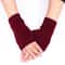 Womens Stylish TwistPattern Hand Warmers Faux Wool Fingerless Gloves 16