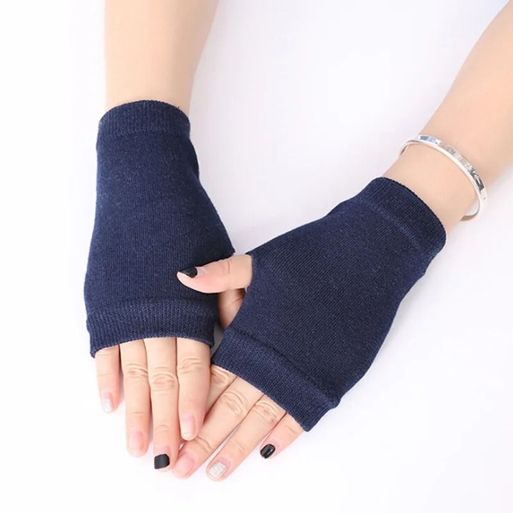 Womens Stylish TwistPattern Hand Warmers Faux Wool Fingerless Gloves 19