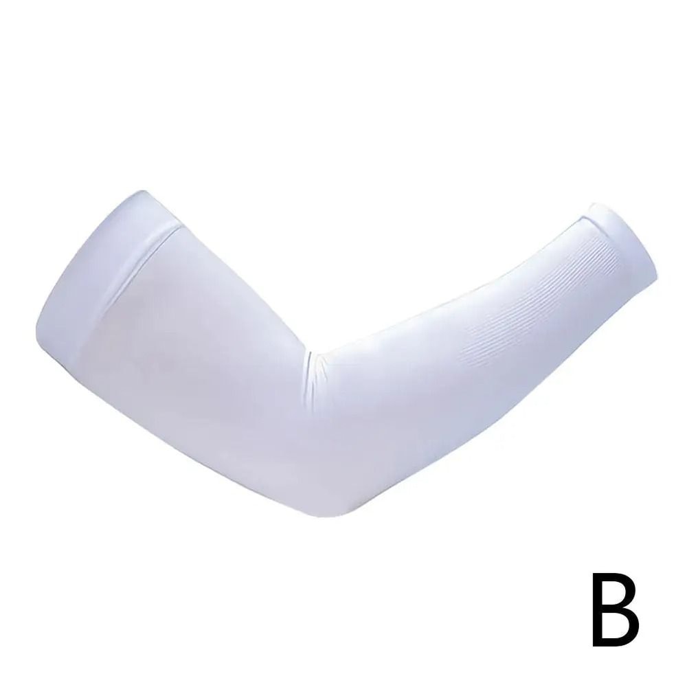 Mens Plus Size Ice Silk Sunscreen Sleeves UV Protection Arm Covers 7