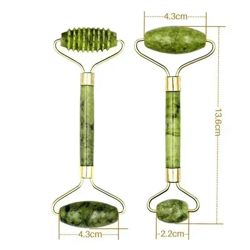 Natural Jade Facial Roller And Gua Sha Body Massager Set 7