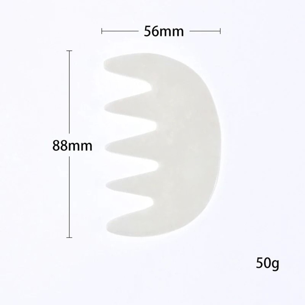 Natural Jade Scalp Comb And Facial Gua Sha Scraping Board 12