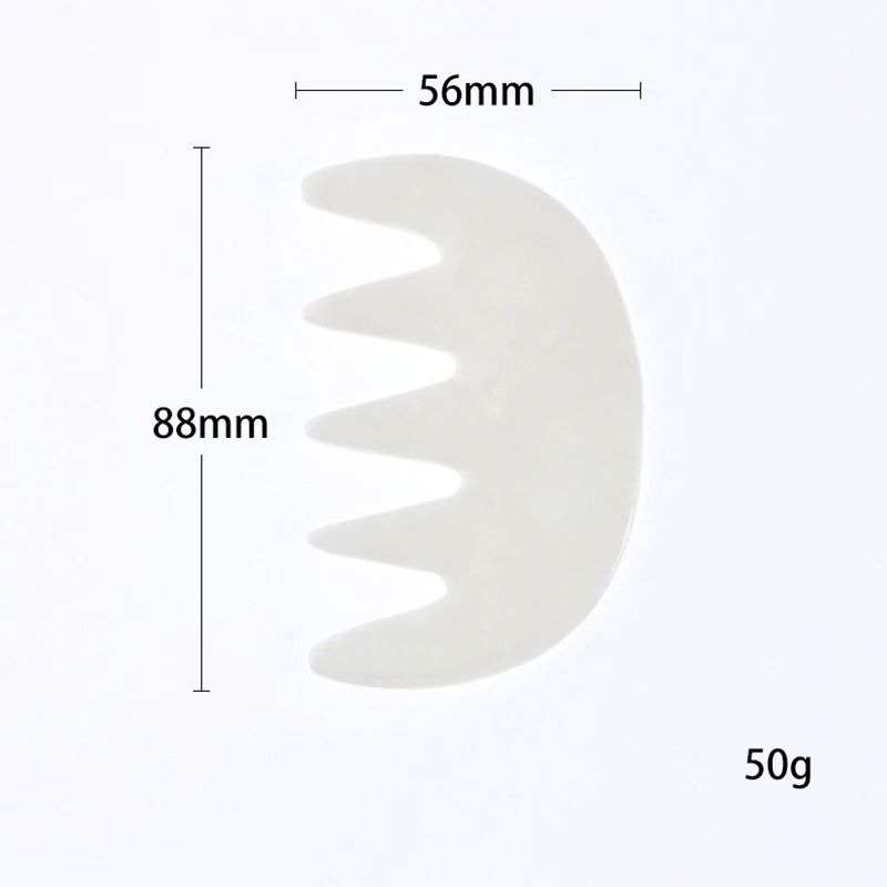 Natural Jade Scalp Comb And Facial Gua Sha Scraping Board 12