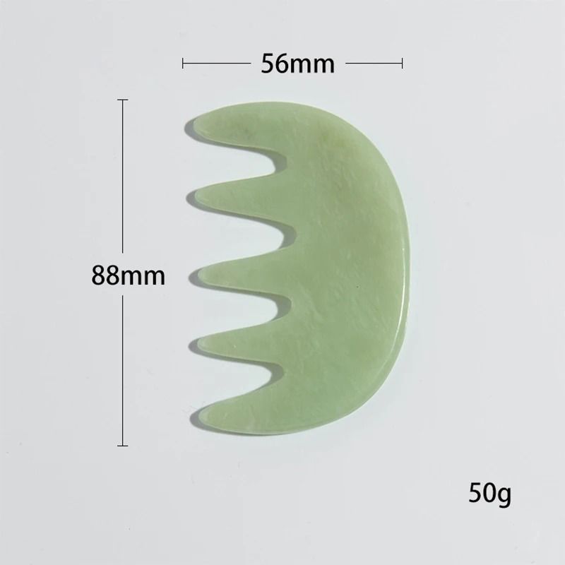 Natural Jade Scalp Comb And Facial Gua Sha Scraping Board 13