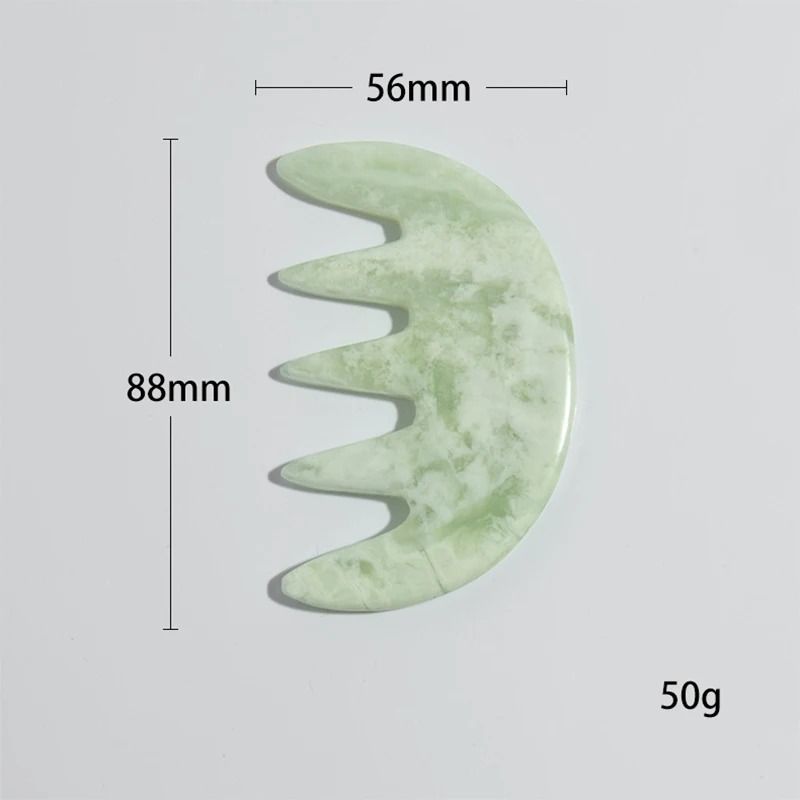 Natural Jade Scalp Comb And Facial Gua Sha Scraping Board 14