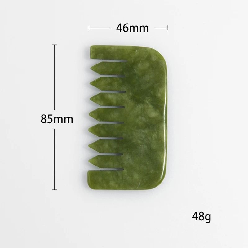 Natural Jade Scalp Comb And Facial Gua Sha Scraping Board 15