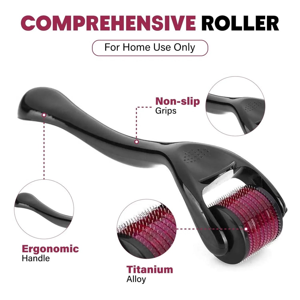 Professional 540 Titanium Derma Roller Hair Beard Regrowth Treatment 0
