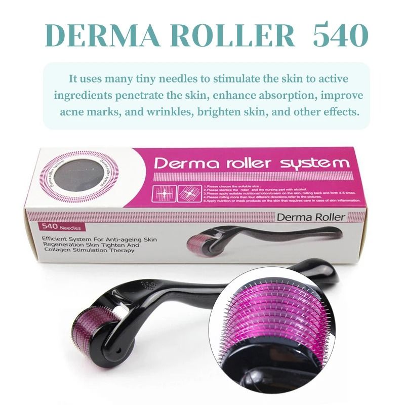 Professional 540 Titanium Derma Roller Hair Beard Regrowth Treatment 5