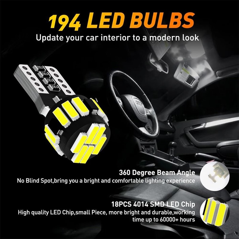 10x CANBUS T10 W5W LED Signal Parking Bulbs For MercedesBenz 4