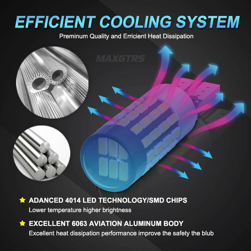 HighPower T10 921 912 CANBUS LED Backup And Reverse Bulbs 54 SMD 4014 Extreme Bright 4