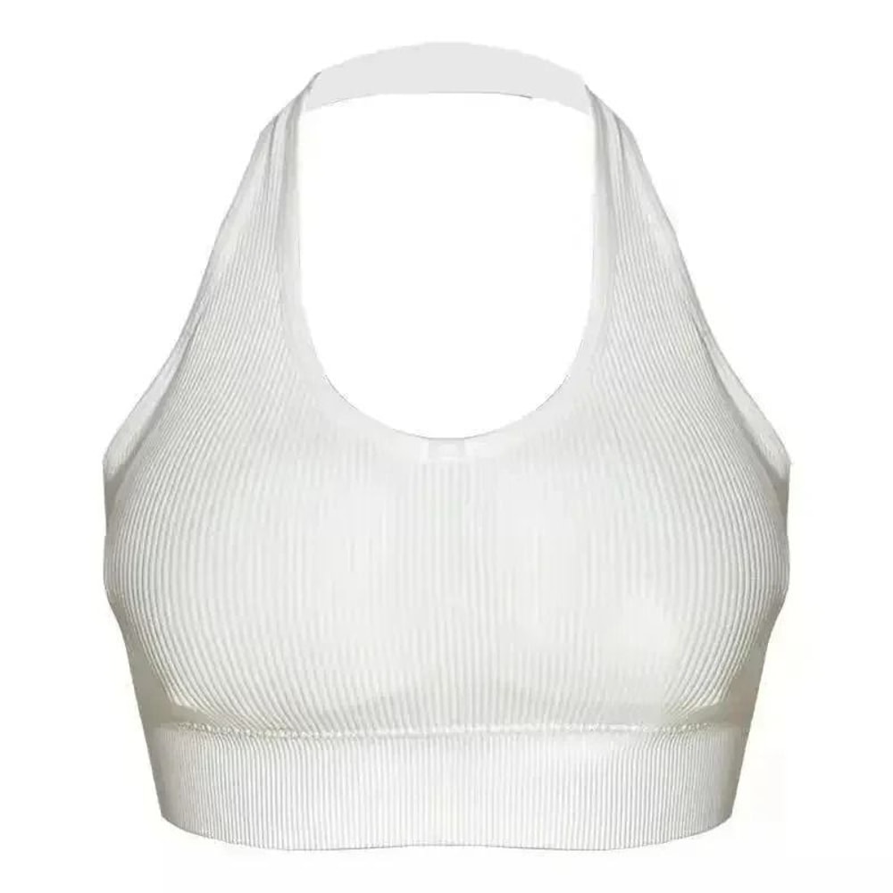 Sexy Halter Backless Camisole Soft WireFree Sport Bra Crop Top 5