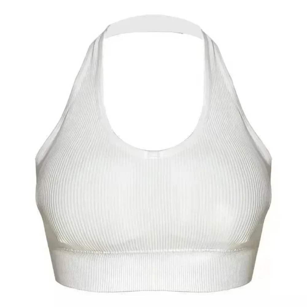 Sexy Halter Backless Camisole Soft WireFree Sport Bra Crop Top 8