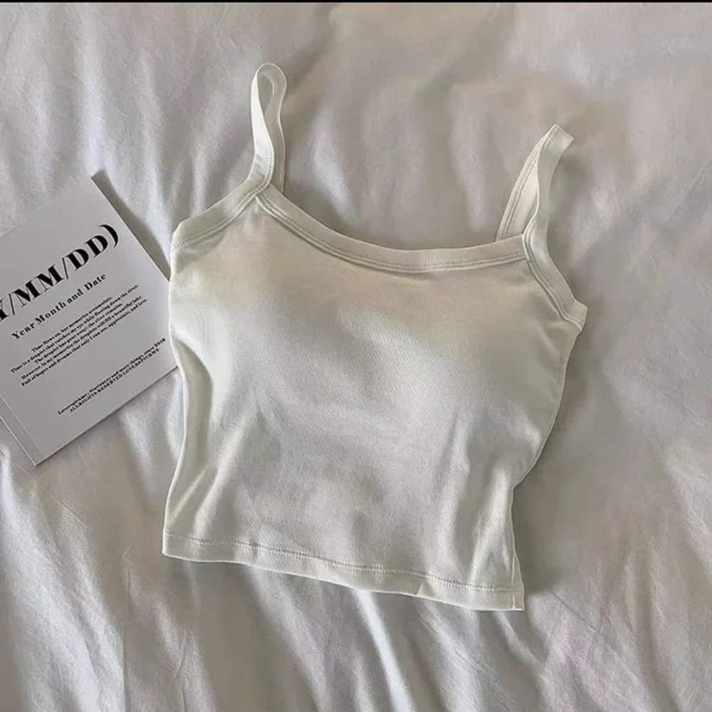 Womens Sexy Sleeveless Crop Top Basic Fashion Camisole Tube Top 7