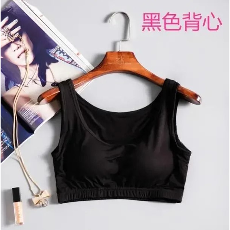 Womens Modal Wireless Sports Camisole Integrated Chest Pad Crop Vest 10