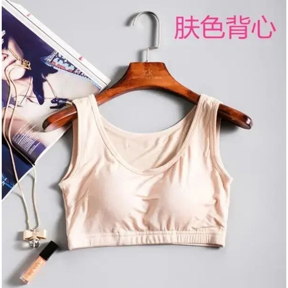 Womens Modal Wireless Sports Camisole Integrated Chest Pad Crop Vest 13