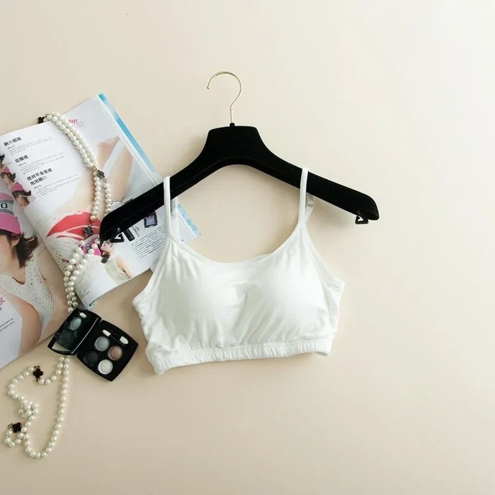 Womens Modal Wireless Sports Camisole Integrated Chest Pad Crop Vest 7