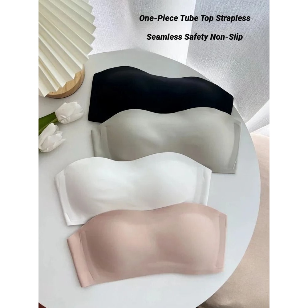 Womens Seamless Strapless Bra Invisible Cup NonWire Lingerie 0