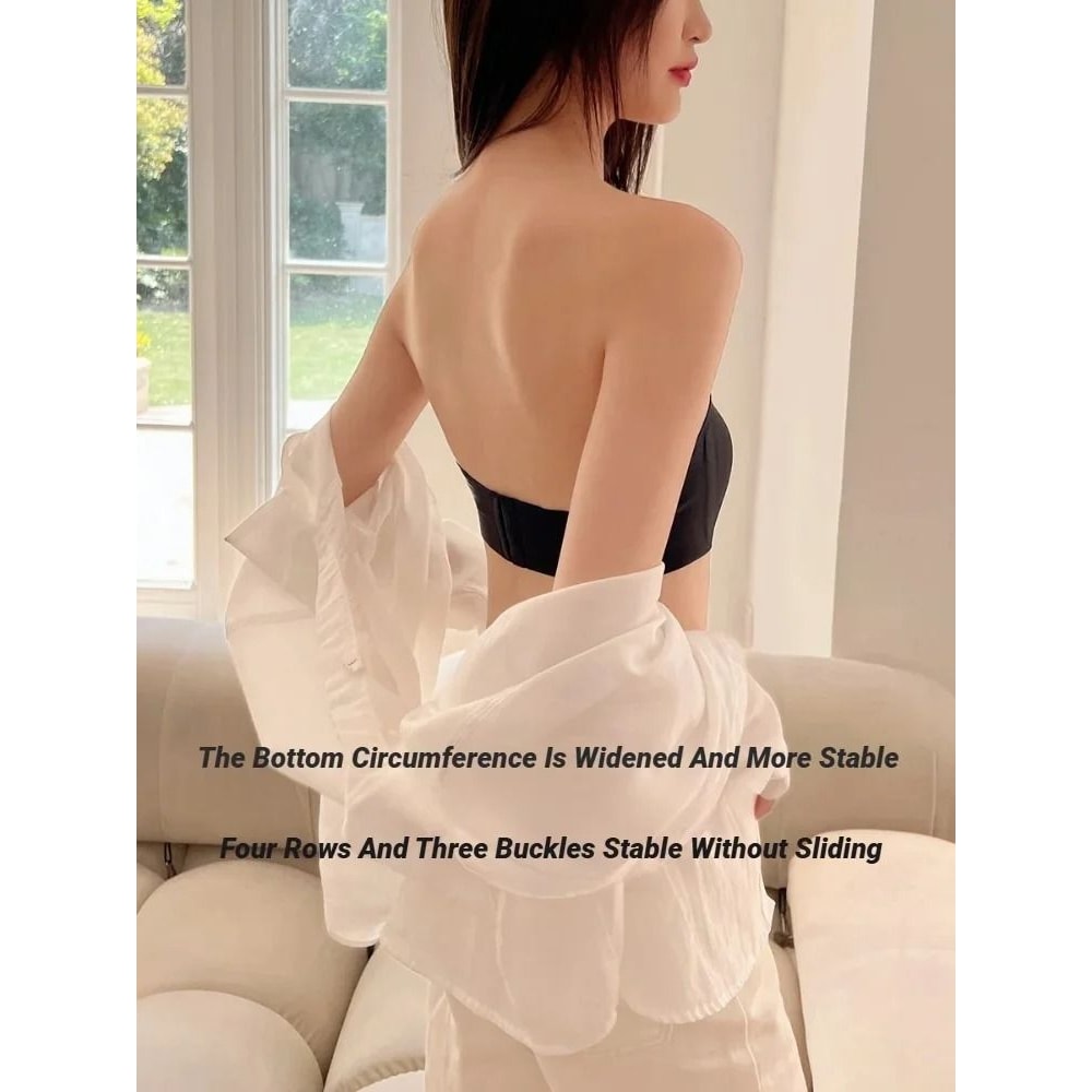 Womens Seamless Strapless Bra Invisible Cup NonWire Lingerie 4