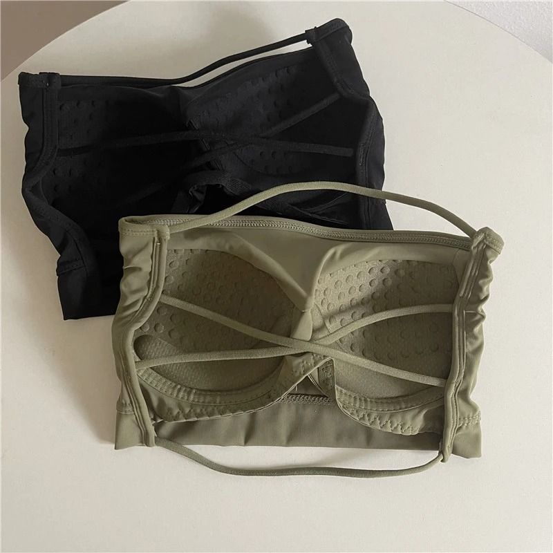 Seamless Ice Silk Tube Top Strapless PushUp Bralette Lingerie 1