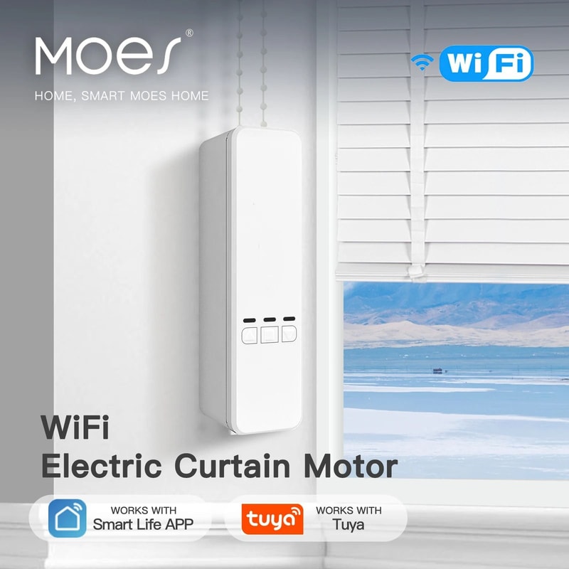 MOES Tuya WiFi Smart Chain Roller Blinds Motor App RF Remote Drive Kit 0