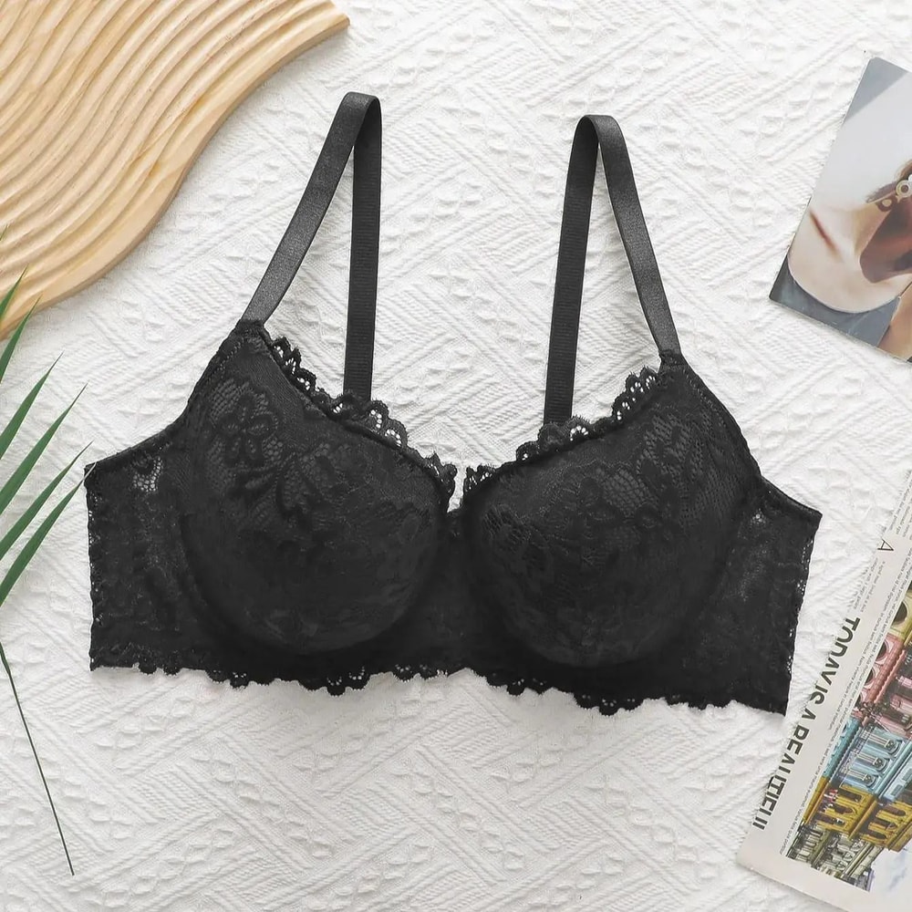 Viomisha Lady Deep Cup Lace PushUp Bra Full Back Coverage Plus Size Lingerie 0