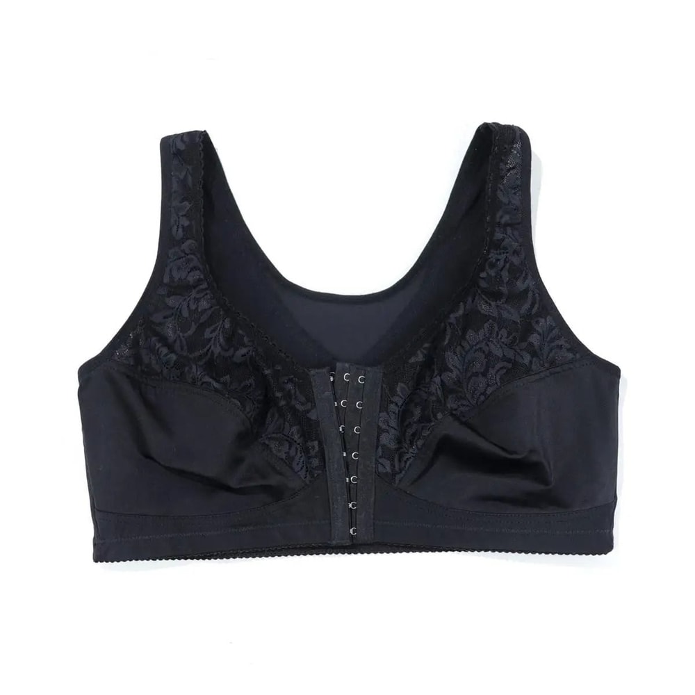 BEAUWEAR 7Hook Front Closure Minimizer Bra WireFree Unlined Comfort Bralette 3