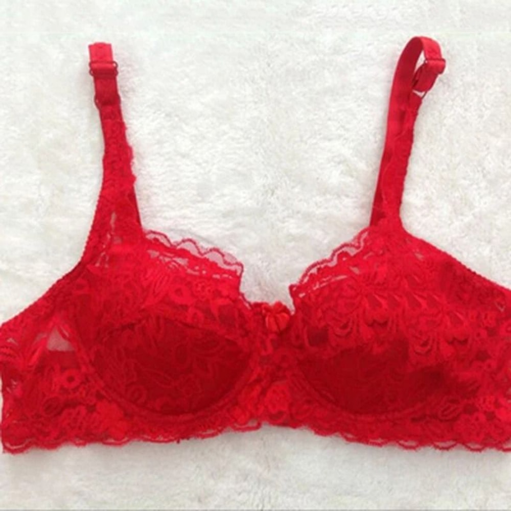 Elegant Lace FullCup PushUp Bra Summer Thin Breathable Underwire Lingerie 2