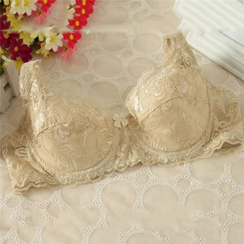Elegant Lace FullCup PushUp Bra Summer Thin Breathable Underwire Lingerie 7