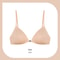 Womens French Triangle PushUp Bra FrontButton Seamless Wireless Lingerie 6