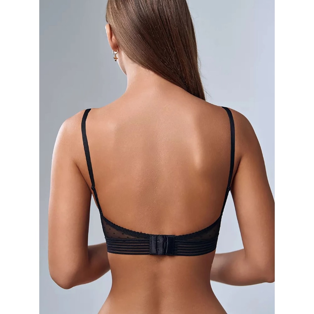 Sexy Lace UShaped Backless Bra Wireless UltraThin Invisible Lingerie 3