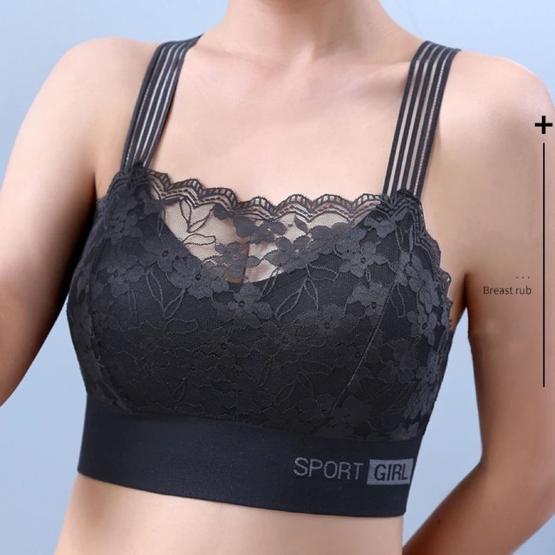 Premium Womens Lace Comfort Bralette Sexy Wireless Vest Style Tube Top 1