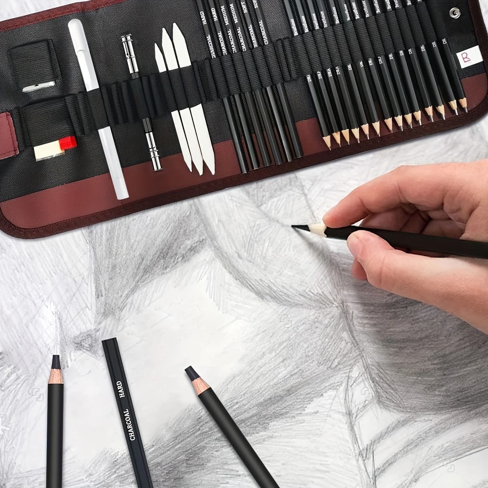 Professional 29Piece Sketching Drawing Pencil Kit Master Art Supply Set 5