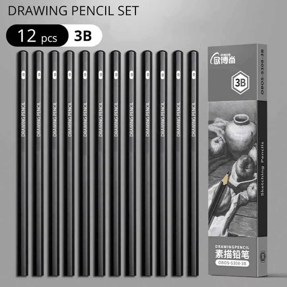 Professional MultiGrade Graphite Charcoal Sketching Pencil Set 10