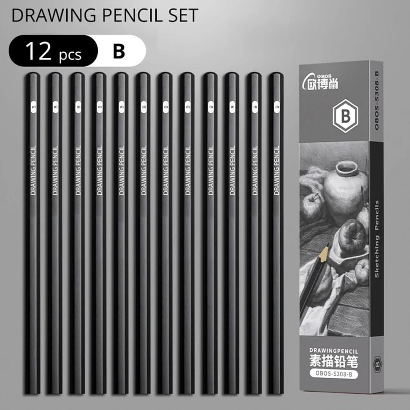 Professional MultiGrade Graphite Charcoal Sketching Pencil Set 8