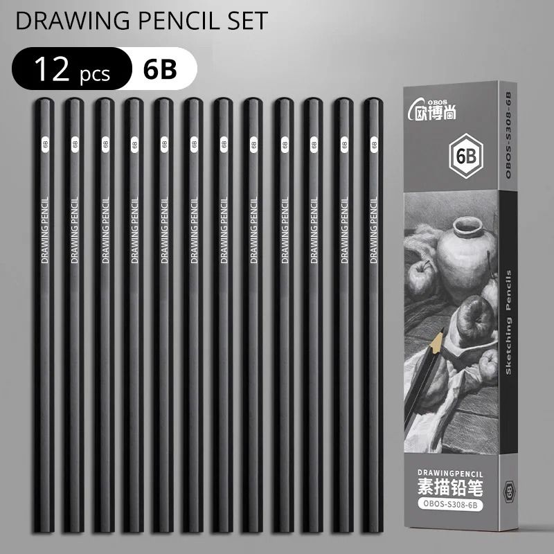 Professional MultiGrade Graphite Charcoal Sketching Pencil Set 13