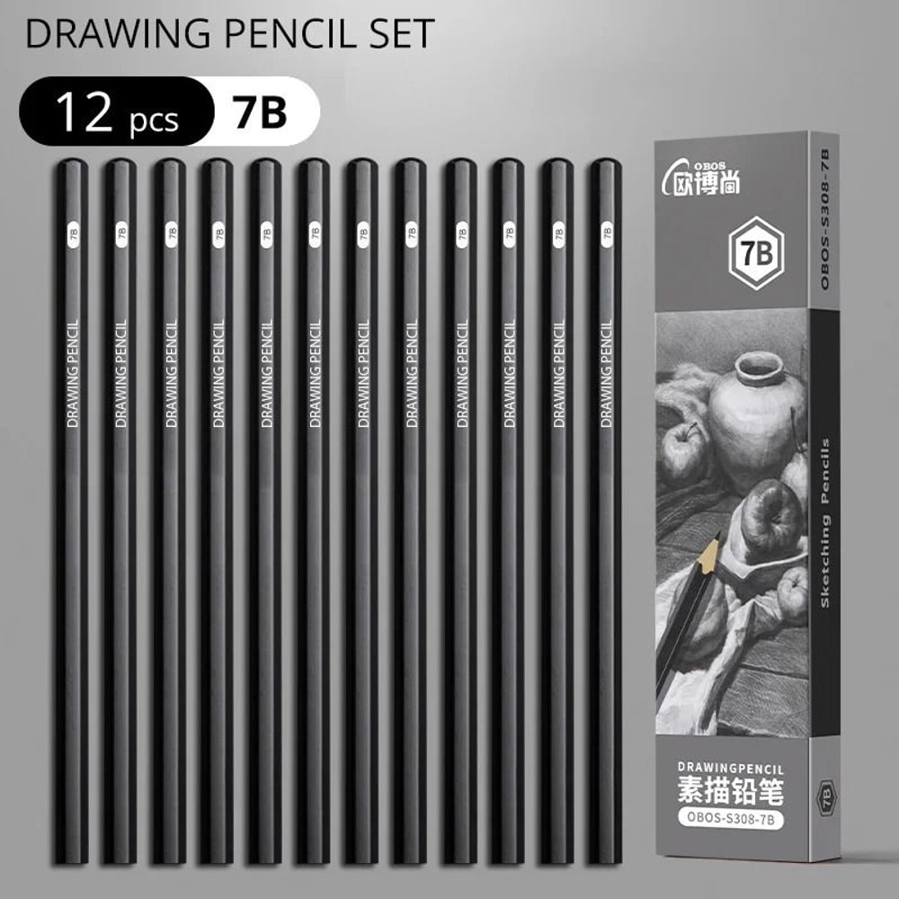 Professional MultiGrade Graphite Charcoal Sketching Pencil Set 14
