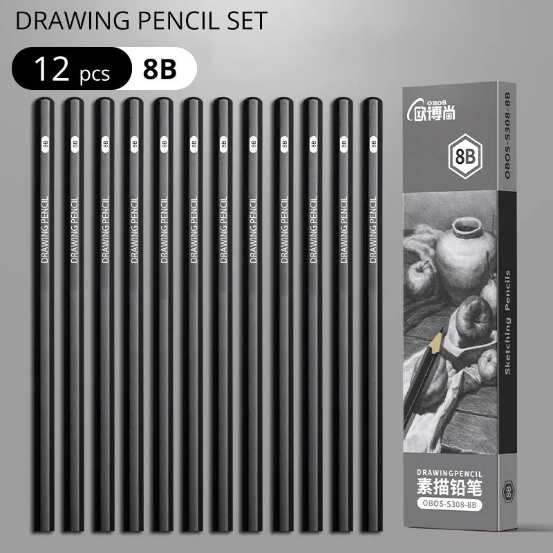 Professional MultiGrade Graphite Charcoal Sketching Pencil Set 15