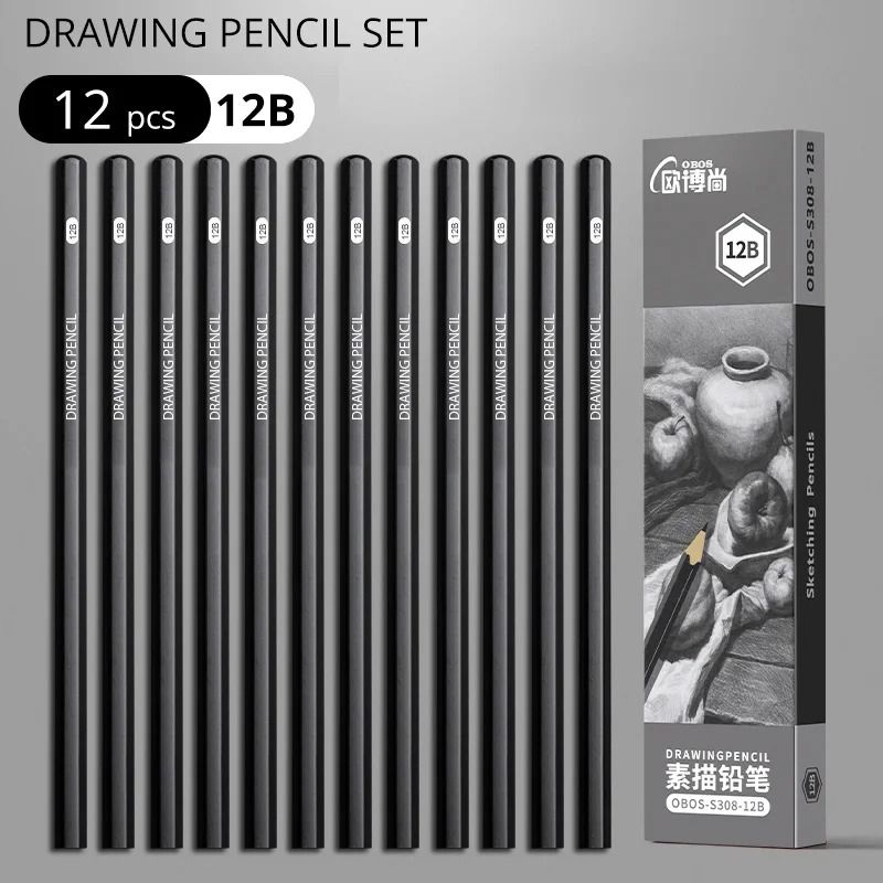 Professional MultiGrade Graphite Charcoal Sketching Pencil Set 16