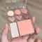 8Color HeartShaped Palette Pink Orange Eyeshadow Blusher Highlighter 3