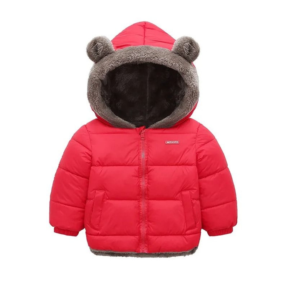 Childrens Thick Fleece Hooded Jacket Winter Cashmere Padded Outerwear 9
