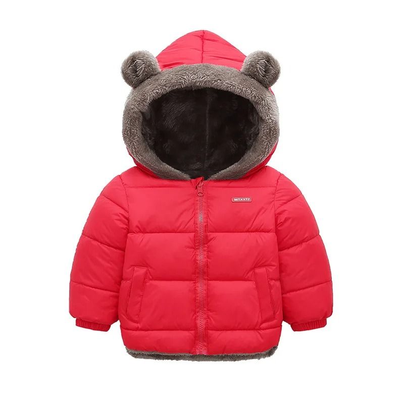Childrens Thick Fleece Hooded Jacket Winter Cashmere Padded Outerwear 9