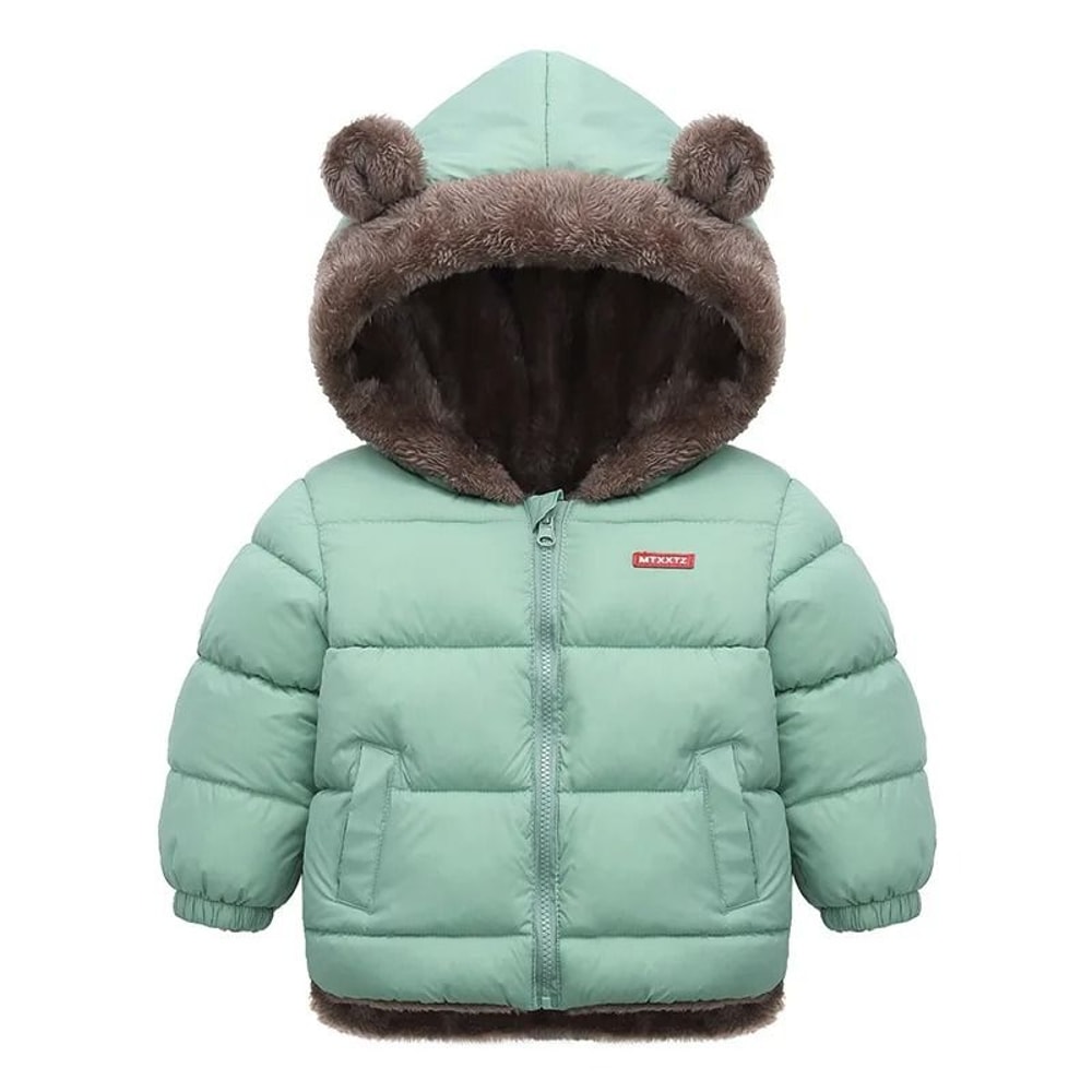Childrens Thick Fleece Hooded Jacket Winter Cashmere Padded Outerwear 8