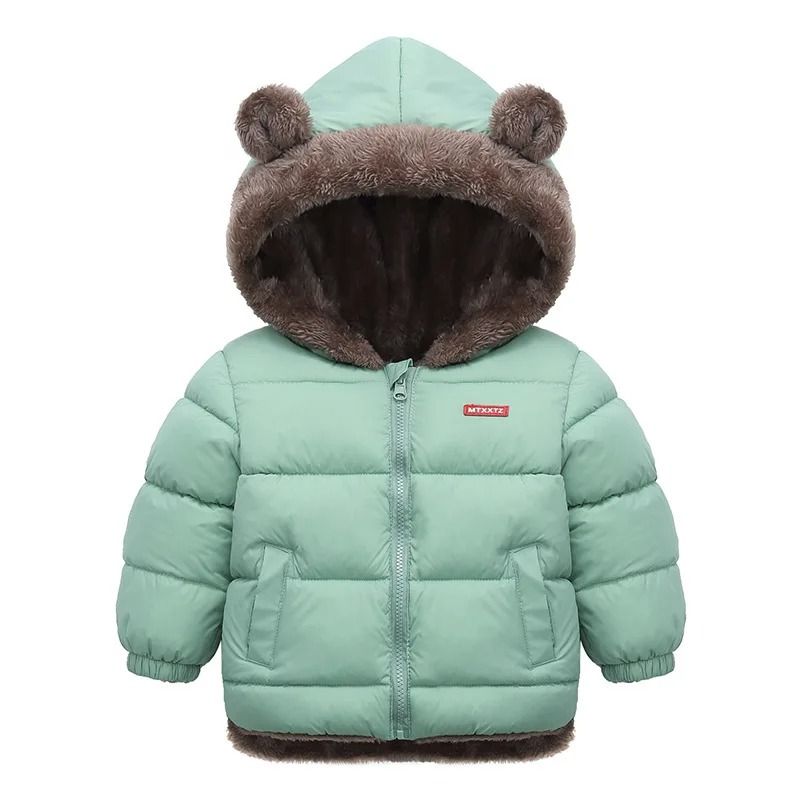 Childrens Thick Fleece Hooded Jacket Winter Cashmere Padded Outerwear 8