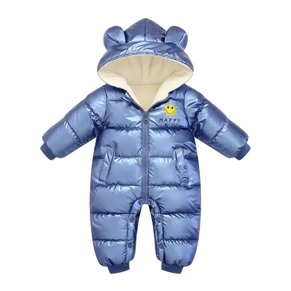 2025 Waterproof Baby Winter Snowsuit VelvetLined NoWash Newborn Jumpsuit 2