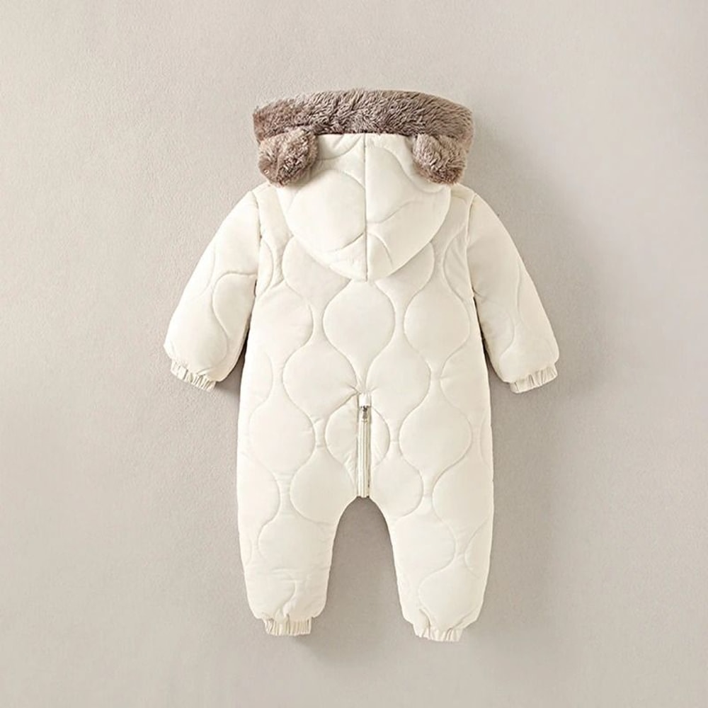 2025 Newborn Winter Snowsuit VelvetLined Thermal Jumpsuit Romper 2
