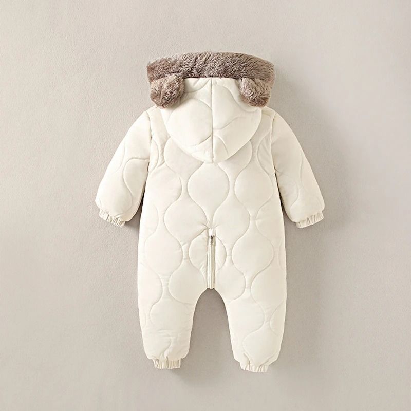 2025 Newborn Winter Snowsuit VelvetLined Thermal Jumpsuit Romper 2