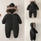 2025 Newborn Winter Snowsuit VelvetLined Thermal Jumpsuit Romper 4